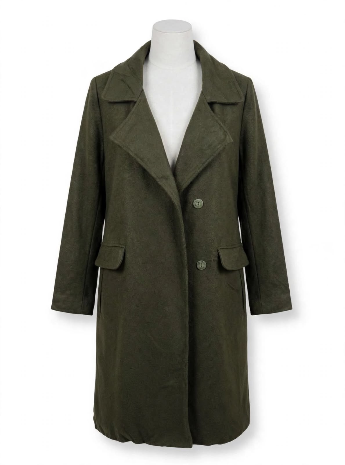 Vintage Green Women's winter Long Coat